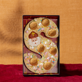 confetti chocoladeletter met pepernoten