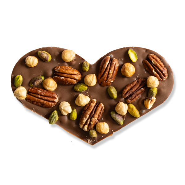 luxe noten chocoladehart van melkchocolade