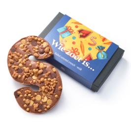 melk chocoladeletter karamel zeezout