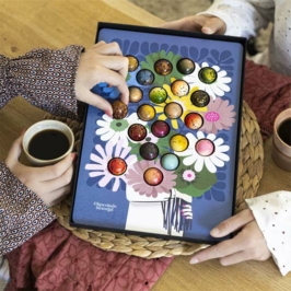 bloemen en chocolade