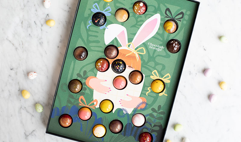 paasgeschenken van chocolade