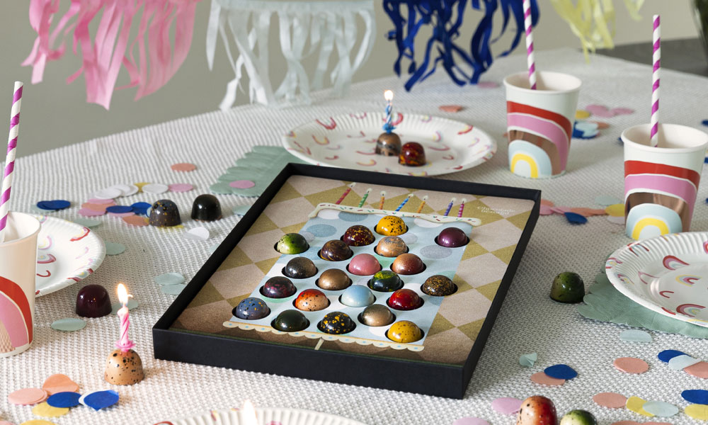 een origineel kraamcadeau van chocolade