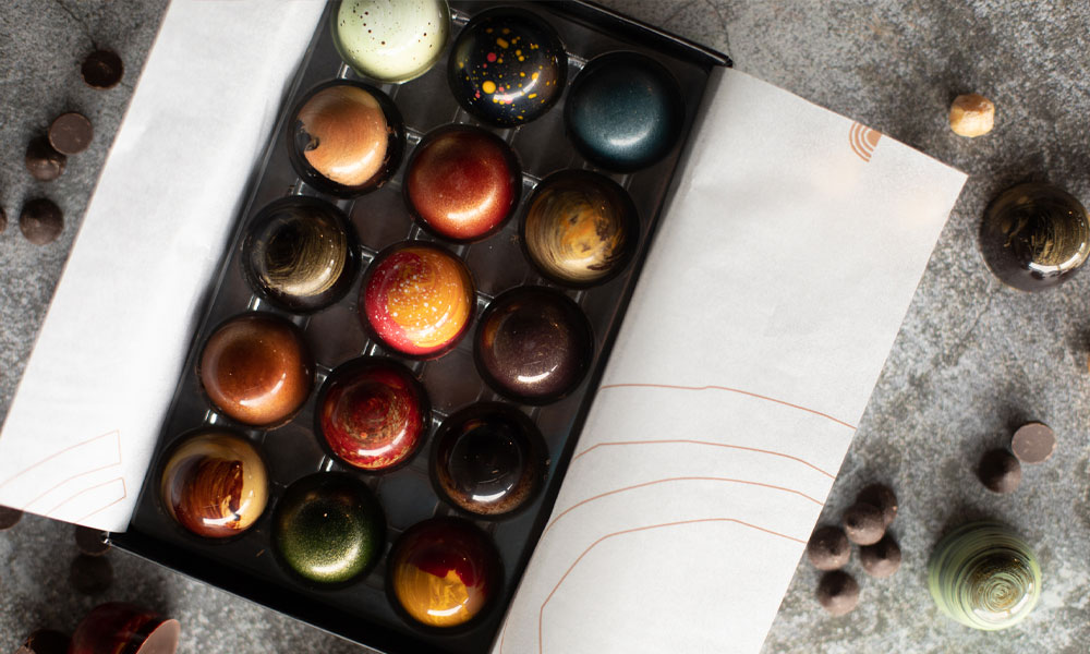 liefde chocolade geef een doosje liefde cadeau