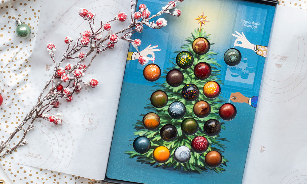 kerst chocolade kerstboom van chocolade
