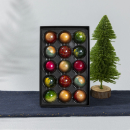 kerst bonbons 15 stuks met rode kerstwikkel