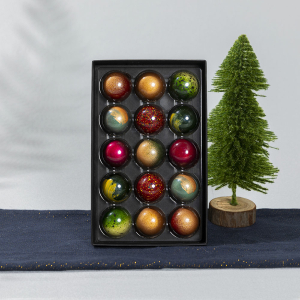 kerst bonbons 15 stuks met rode kerstwikkel