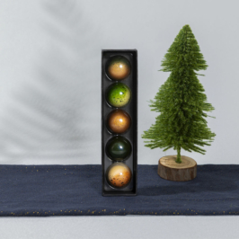 kerst bonbons 5 stuks met rode kerstwikkel