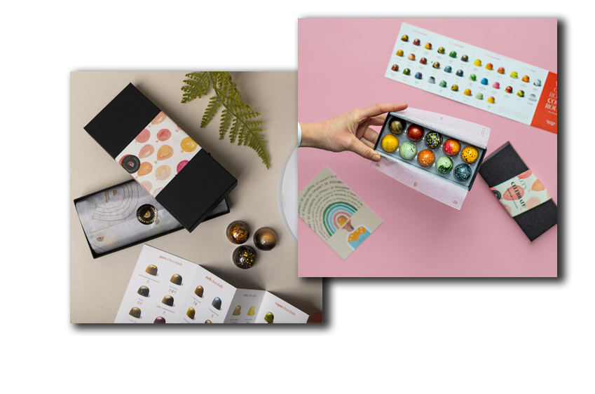 een doosje bonbons zelf samenstellen bij chocoladebezorgd