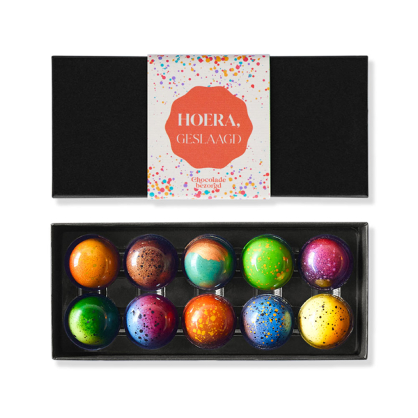 hoera geslaagd chocolade bonbons 10 stuks