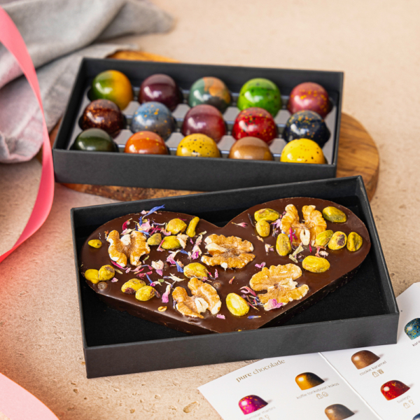 cadeaupakket vegan chocoladehart