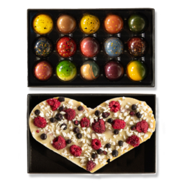 chocolade cadeaupakket yoghurt en fruit