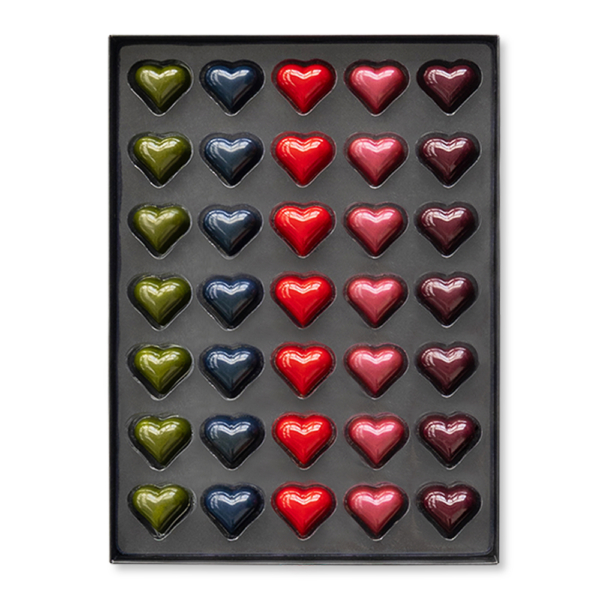 valentijn chocolade hartjes bonbons 35 stuks