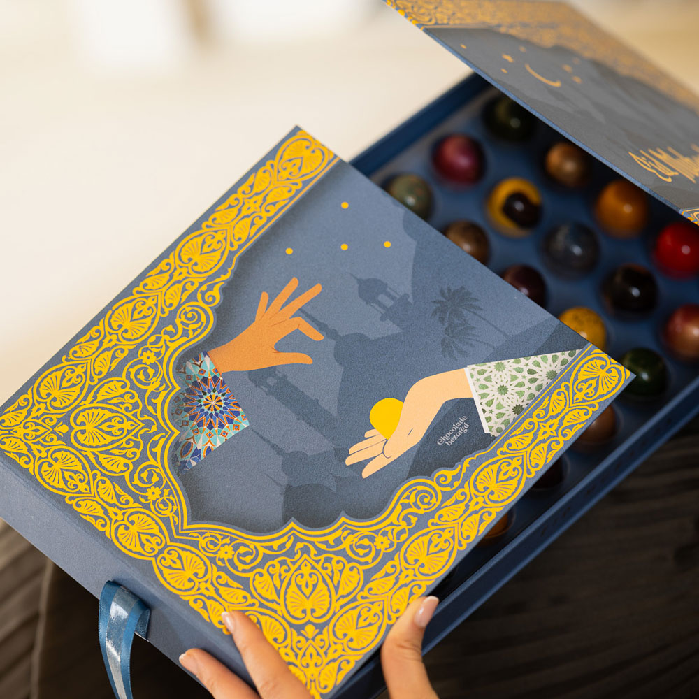 eid mubarak wensen met luxe chocolade