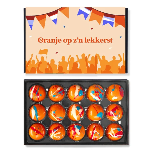 oranje chocolade bonbons stroopwafel