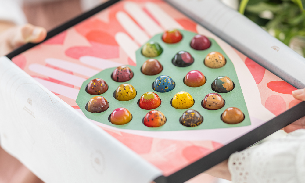 valentijn chocolade bonbons hart