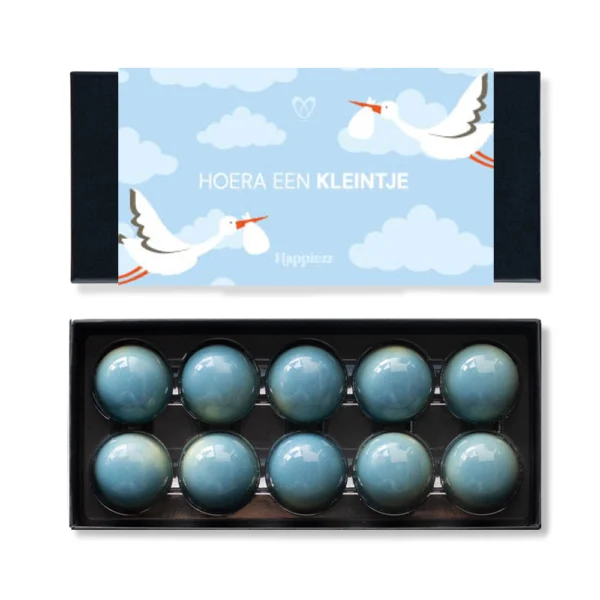 blauwe geboorte chocolade bonbons 10 stuks