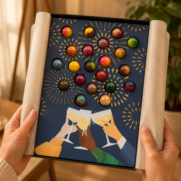 feestelijke chocolade giftbox zelf samenstellen
